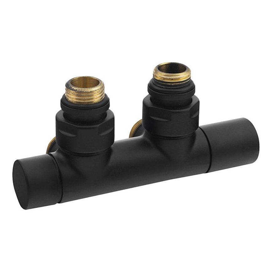 Sapho - Připojovací sada ventilů pro středové připojení TWIN matná černá