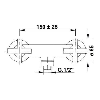 Sapho - Sprchová baterie AXIA lesklý chrom