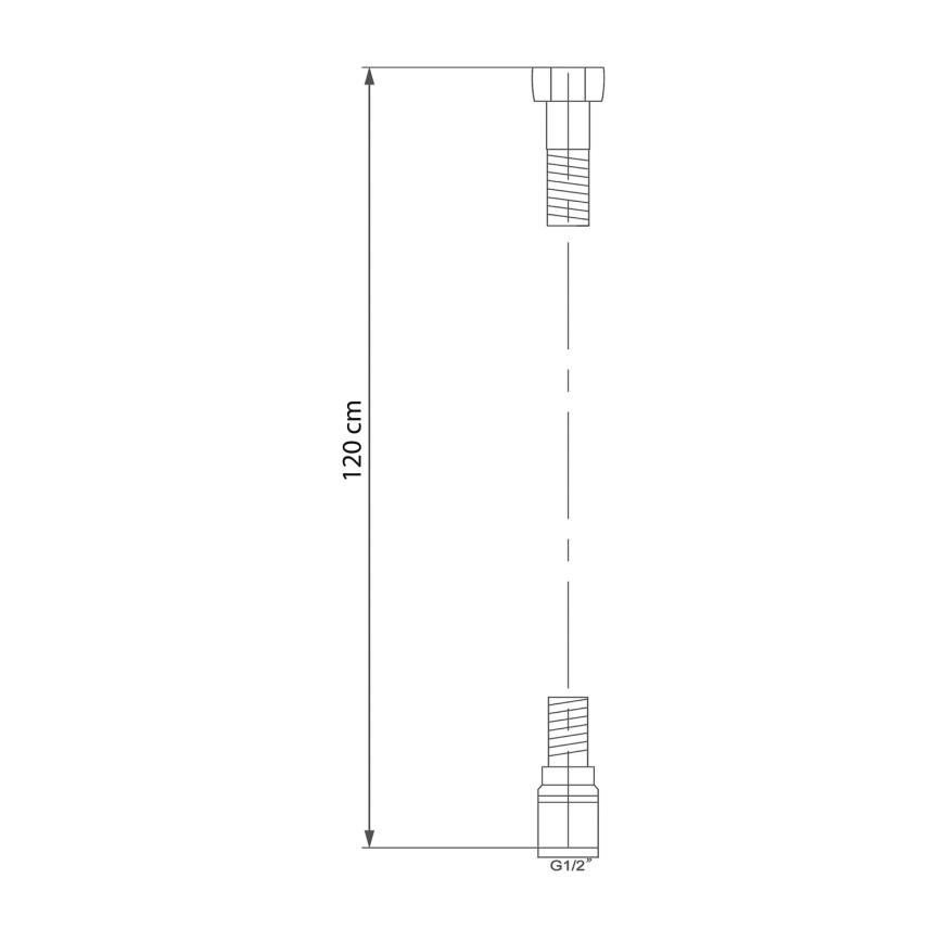 Sapho - Sprchová hadice SOFTFLEX 120 cm metalická stříbrná
