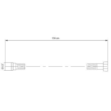 Sapho - Sprchová hadice SOFTFLEX 150 cm matná černá