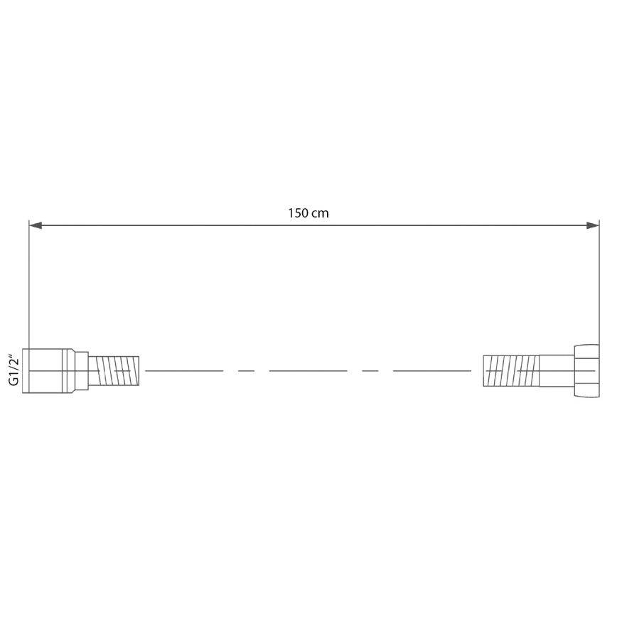 Sapho - Sprchová hadice SOFTFLEX 150 cm matná černá