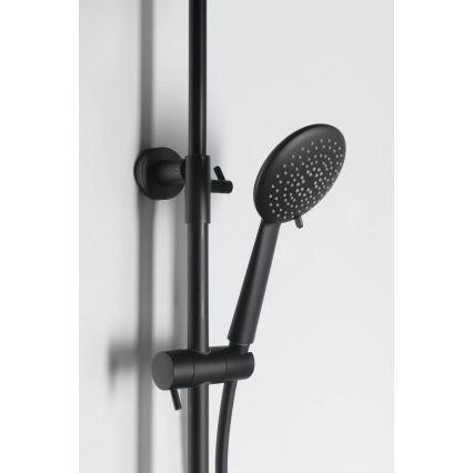Sapho - Sprchová sada s baterií SOLARIS matná černá