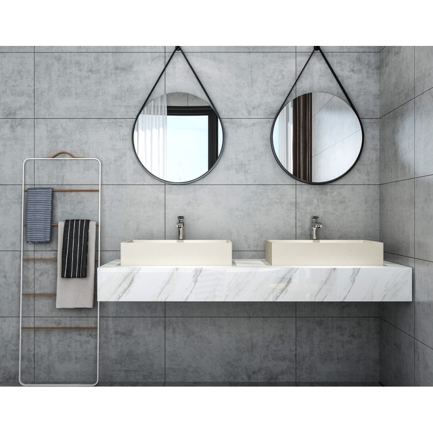 Sapho - Umyvadlo na desku 58x36 cm beton/béžová