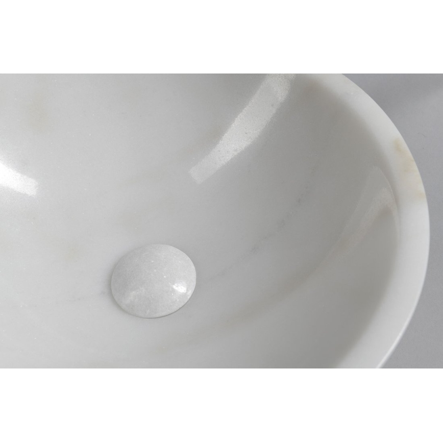 Sapho - Umyvadlo na desku BLOK pr. 40 cm mramor/bílá