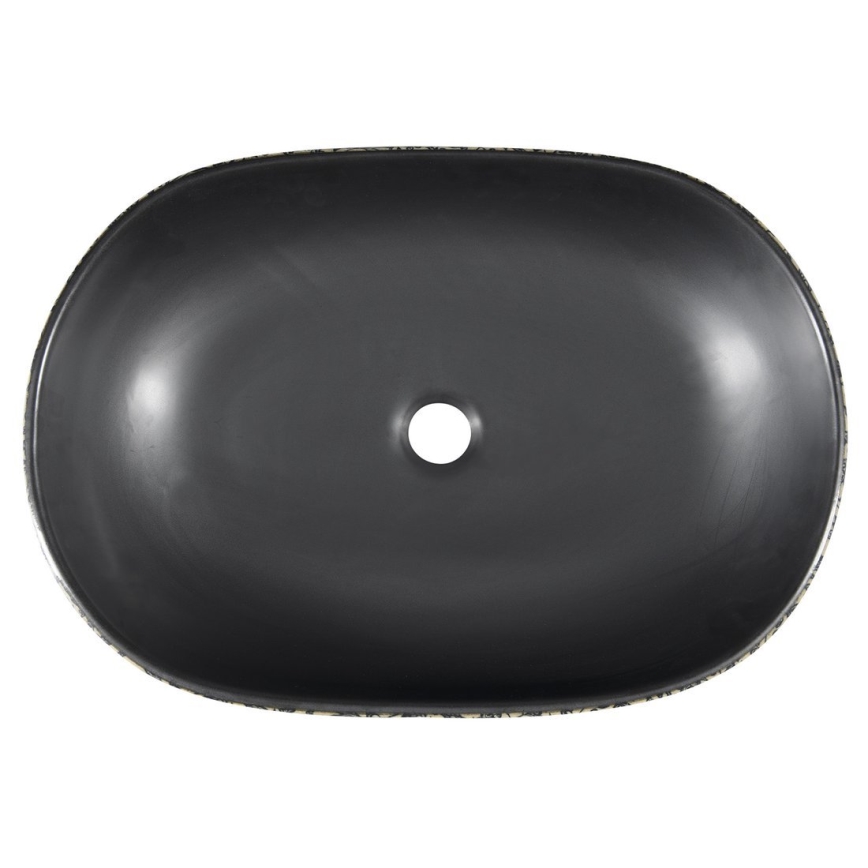 Sapho - Umyvadlo na desku PRIORI 60x40 cm keramika/černá/modrá