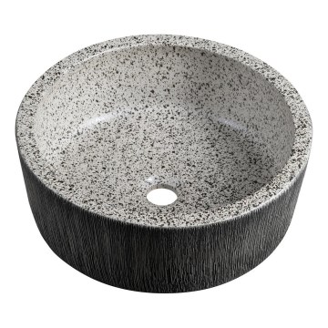 Sapho - Umyvadlo na desku PRIORI pr. 41 cm bílá/šedá