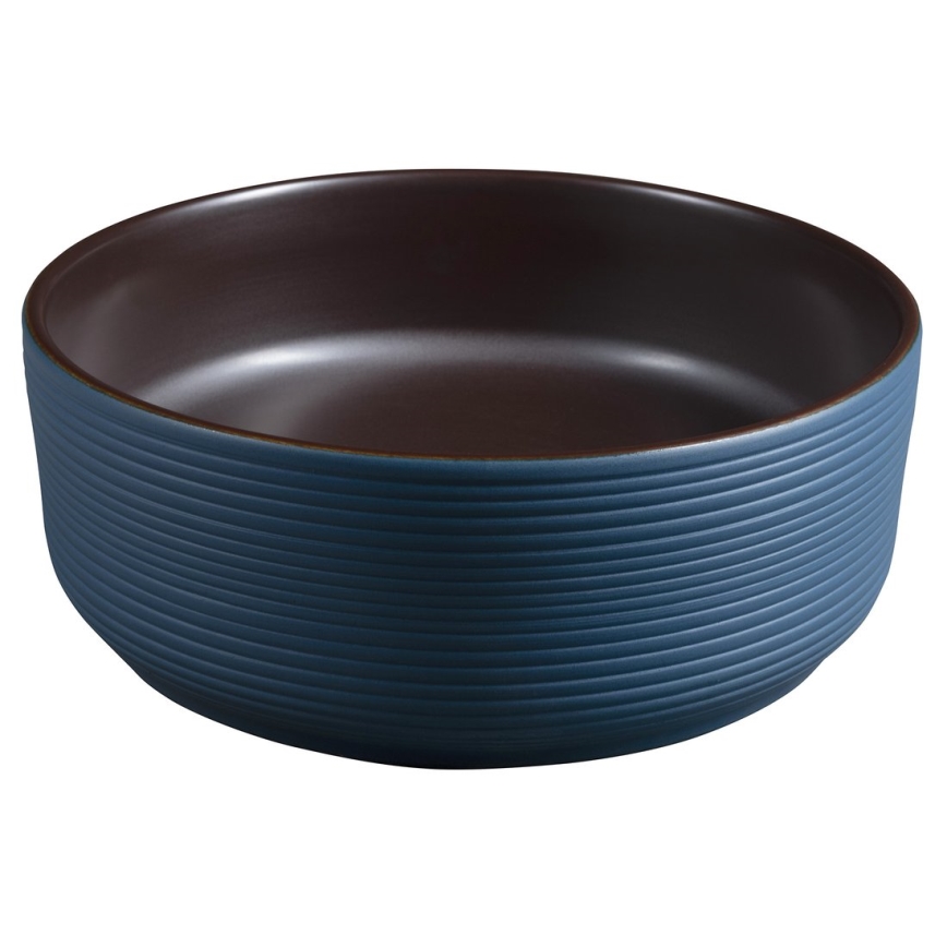 Sapho - Umyvadlo na desku PRIORI pr. 41 cm hnědá/modrá