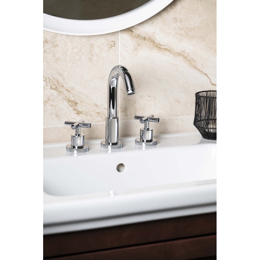 Sapho - Umyvadlová baterie 3-otvorová AXIA RETRO 23,8 cm lesklý chrom
