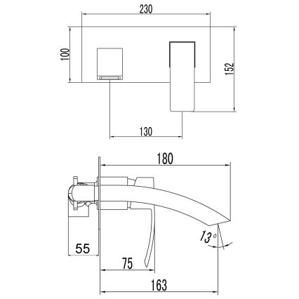 Sapho - Umyvadlová baterie GINKO matná černá
