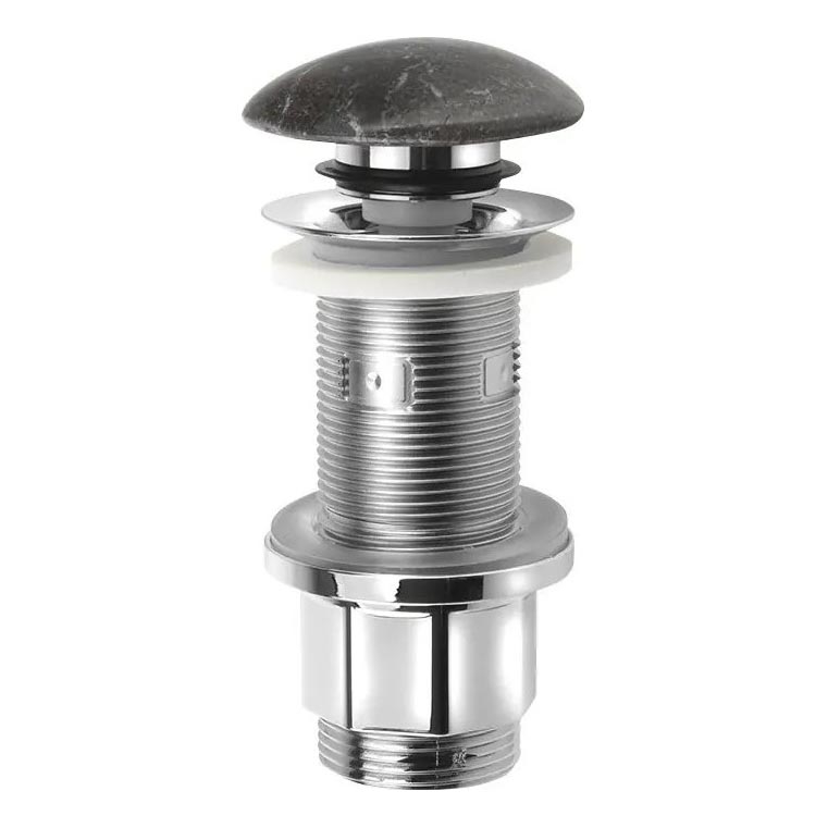 Sapho - Umyvadlová výpusť Click-Clack BLOK pr. 6,7 cm kámen/černá