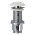 Sapho - Umyvadlová výpusť Click-Clack BLOK pr. 6,7 cm mramor/bílá