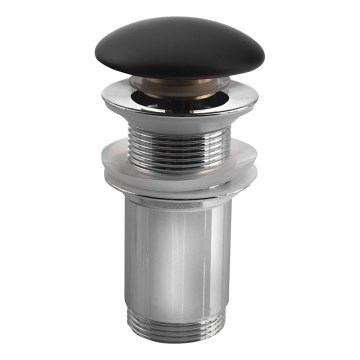 Sapho - Umyvadlová výpusť pr. 7 cm matná černá/lesklý chrom