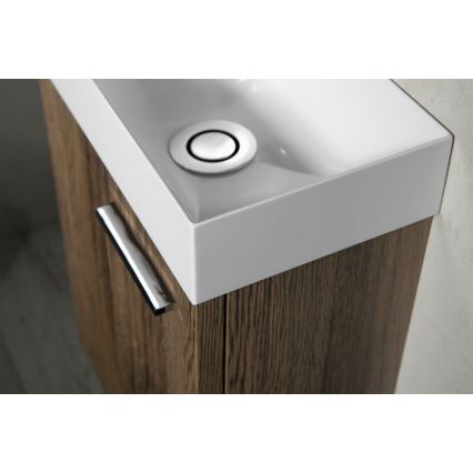 Sapho - Závěsné umyvadlo PICCOLINO 31x17 cm levá/litý mramor/bílá