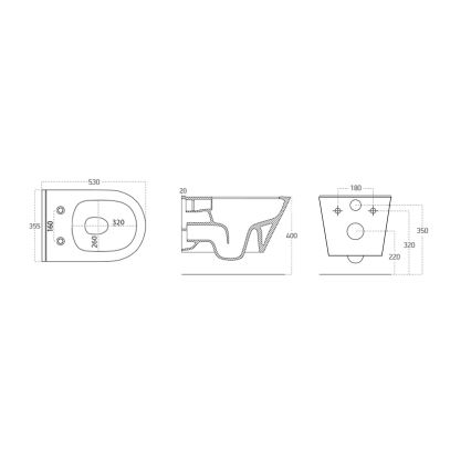 Sapho - Závěsné WC AVVA keramika/bílá