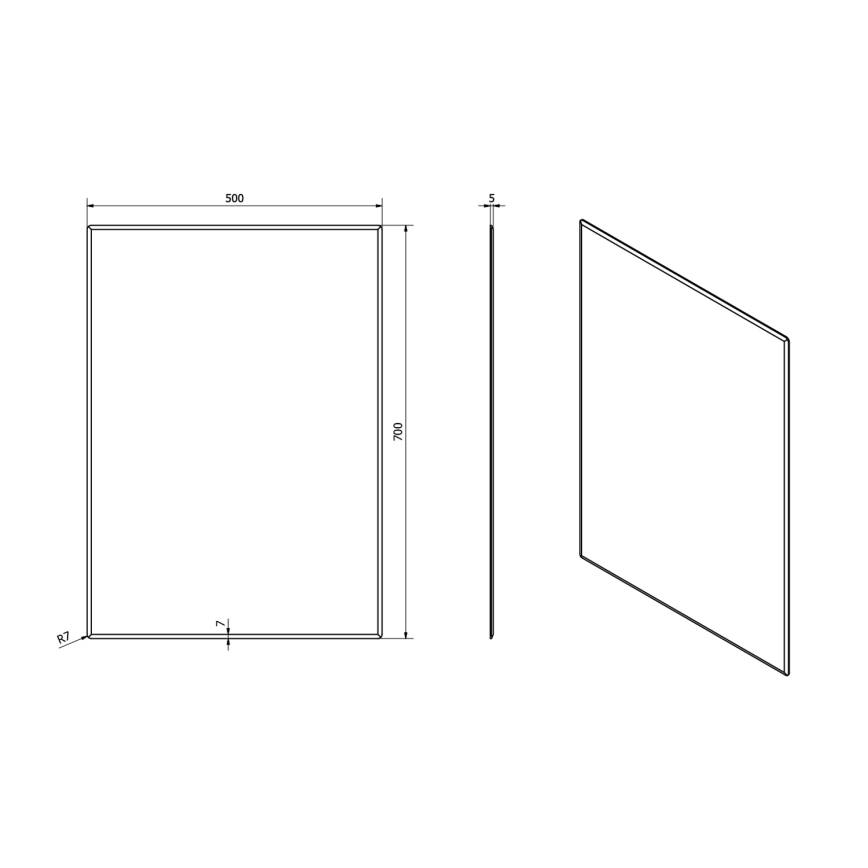 Sapho - Zrcadlo ACCORD 50x70 cm čirá