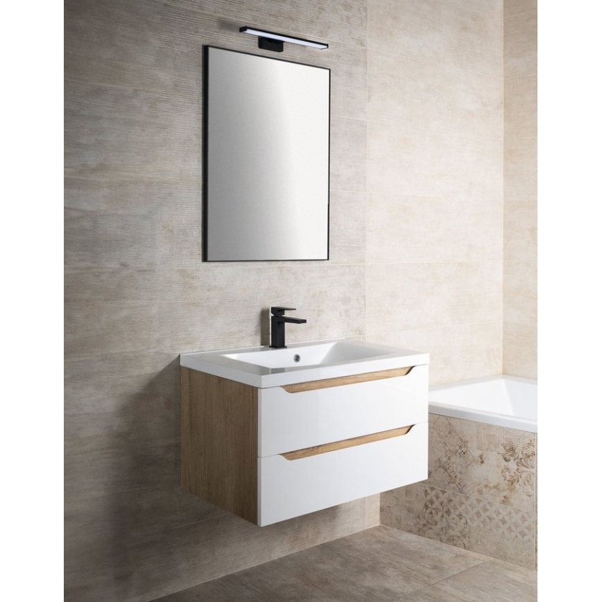 Sapho - Zrcadlo v rámu AROWANA 60x80 cm matná černá