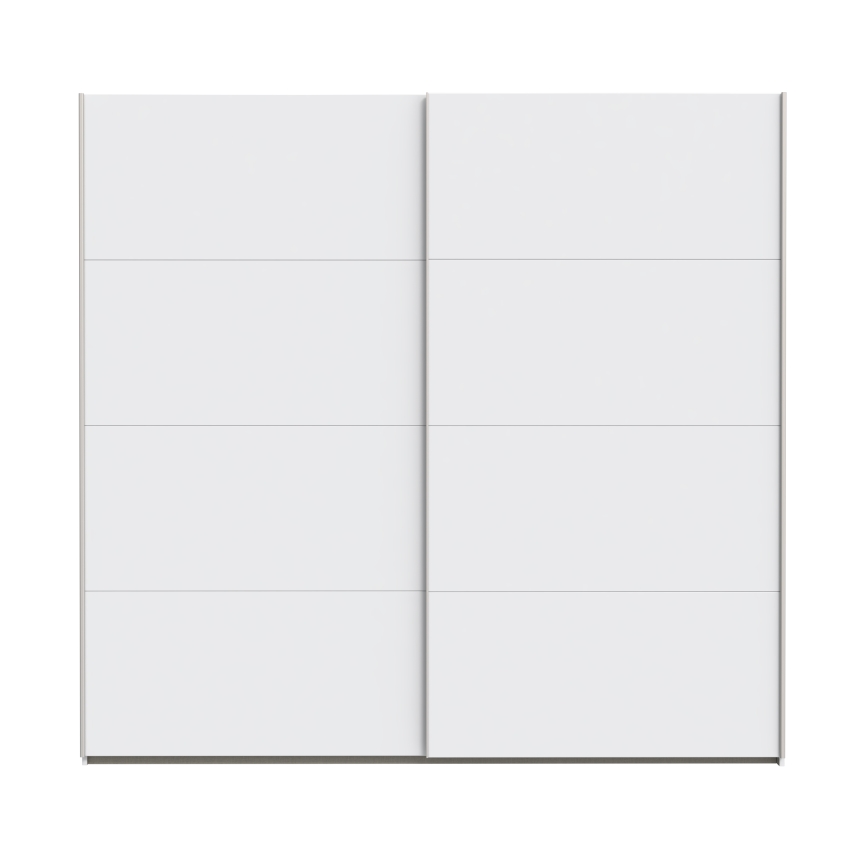Šatní skříň se zrcadlem KARO 220x210 cm bílá