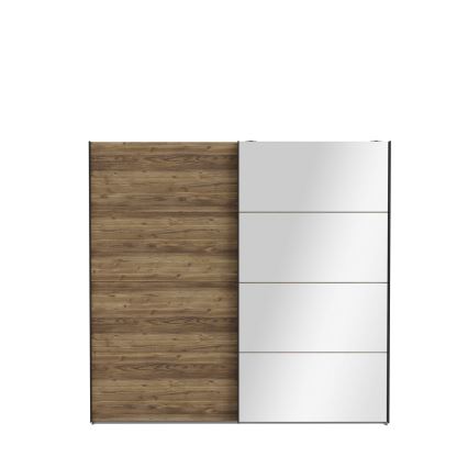 Šatní skříň se zrcadlem OREN 220x210x63 cm dub artisan