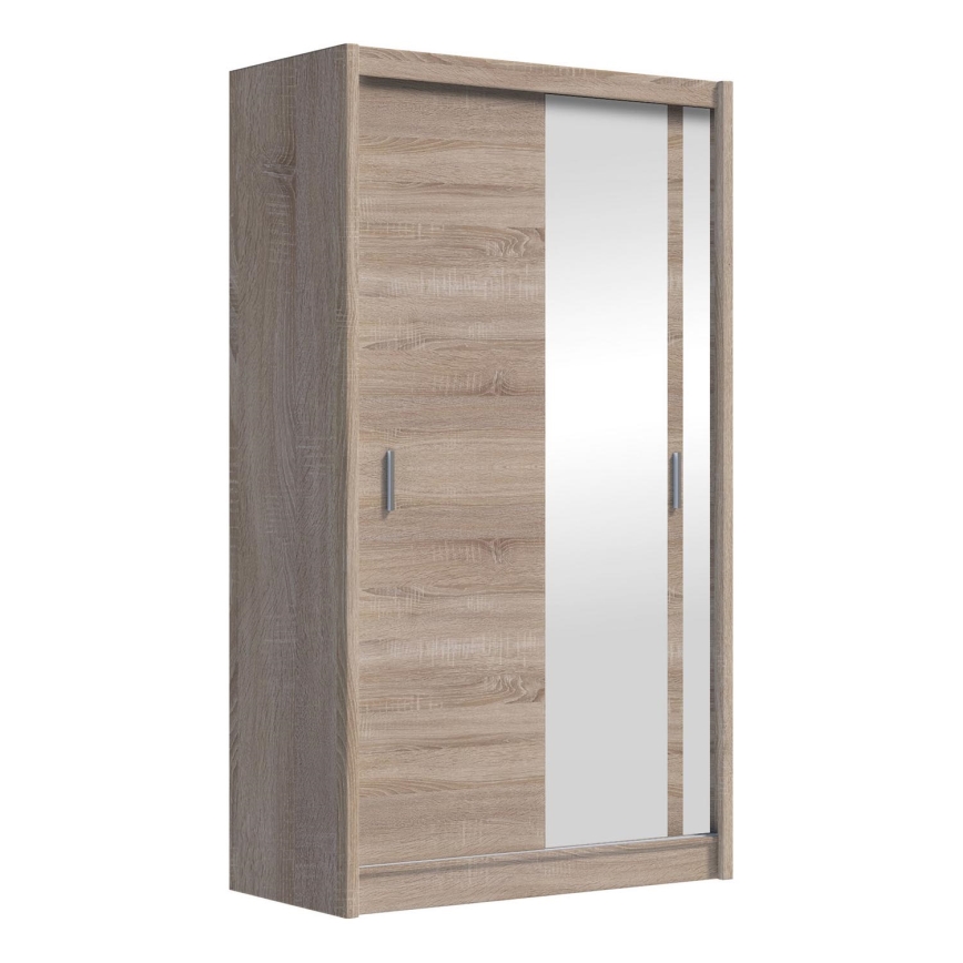 Šatní skříň se zrcadlem SABRINA 120x215 cm dub sonoma