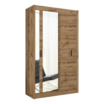 Šatní skříň se zrcadlem SABRINA 120x215 cm dub woltan