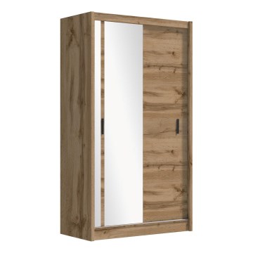 Šatní skříň se zrcadlem SABRINA 150x215x61 cm dub woltan