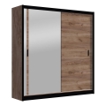 Šatní skříň se zrcadlem SABRINA 180x215x61 cm dub craft