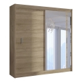 Šatní skříň se zrcadlem SABRINA 180x215x61 cm dub sonoma