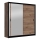 Šatní skříň se zrcadlem SABRINA 203x215x61 cm dub craft