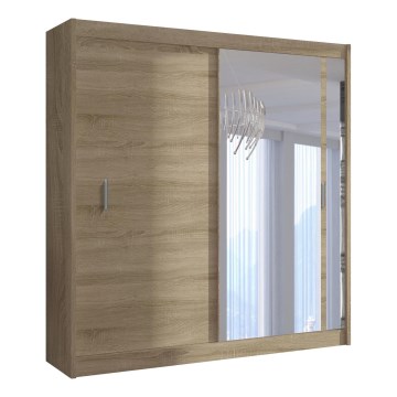 Šatní skříň se zrcadlem SABRINA 203x215x61 cm dub sonoma