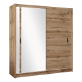 Šatní skříň se zrcadlem SABRINA 203x215x61 cm dub woltan