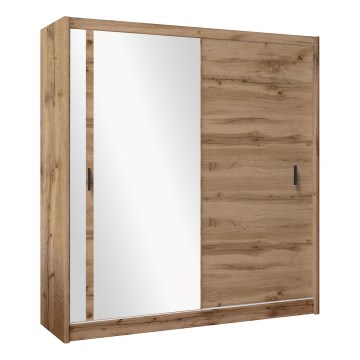 Šatní skříň se zrcadlem SABRINA 203x215x61 cm dub woltan
