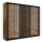 Šatní skříň se zrcadlem SANTINO 250x215 cm dub craft/černá