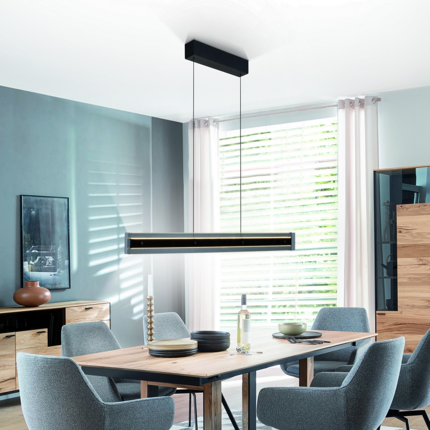 Schöner Wohnen 11316-18 - LED Stmívatelný lustr na lanku LENA LED/32W/230V 105 cm černá