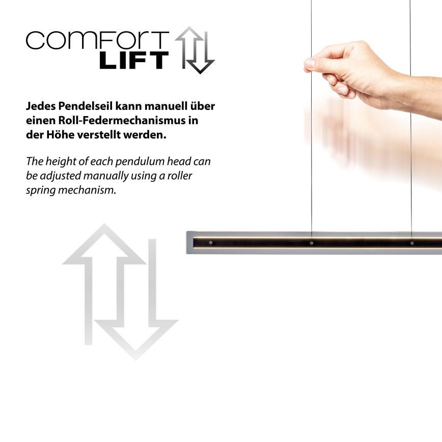 Schöner Wohnen 11316-18 - LED Stmívatelný lustr na lanku LENA LED/32W/230V 105 cm černá