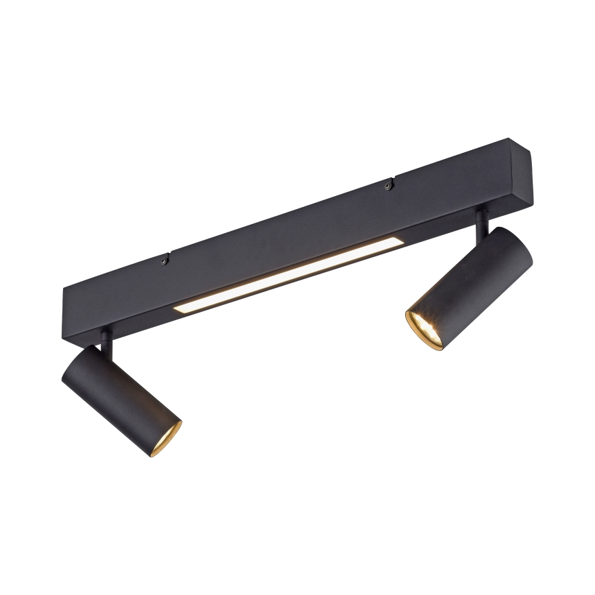 Schöner Wohnen 11793-18 - LED Bodové svítidlo DANTE 2xGU10/10W/230V + LED/7,2W černá