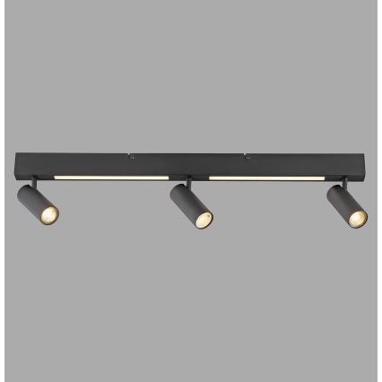 Schöner Wohnen 11794-18 - LED Bodové svítidlo DANTE 3xGU10/10W/230V + LED/14,4W černá