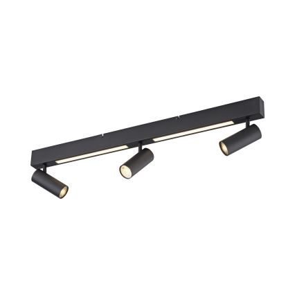 Schöner Wohnen 11794-18 - LED Bodové svítidlo DANTE 3xGU10/10W/230V + LED/14,4W černá
