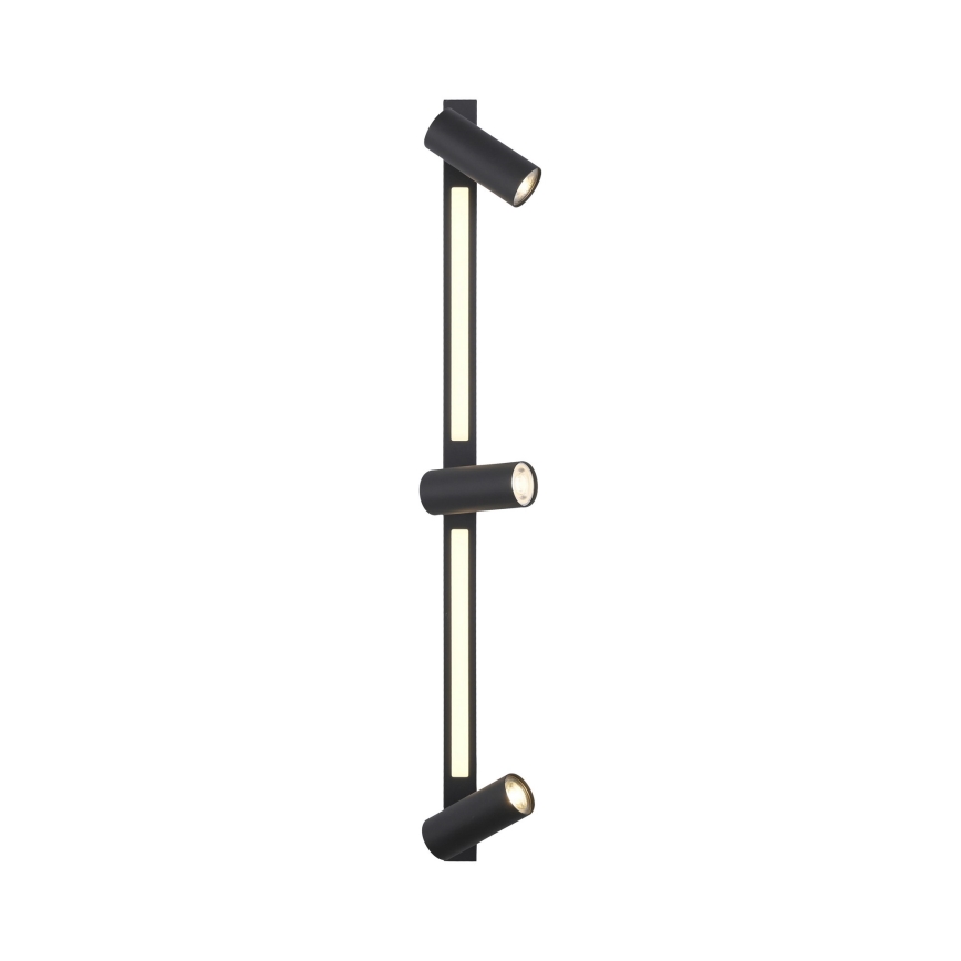 Schöner Wohnen 11794-18 - LED Bodové svítidlo DANTE 3xGU10/10W/230V + LED/14,4W černá