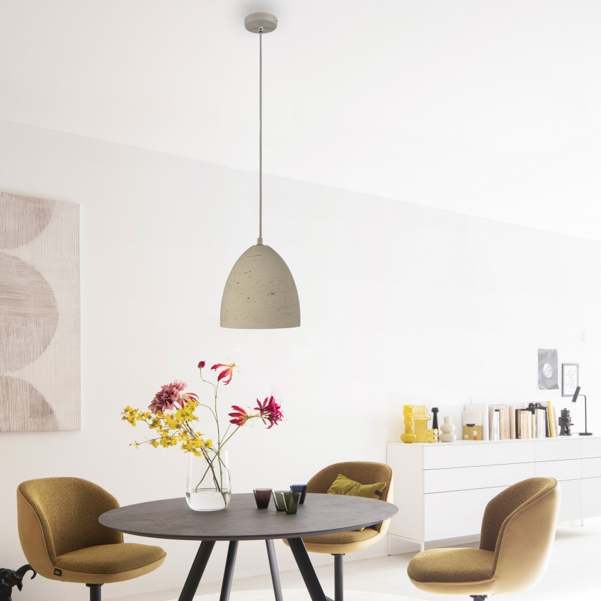 Schöner Wohnen 12540-42 - Lustr na lanku TRAVENTA 1xE27/40W/230V pr. 21 cm beton