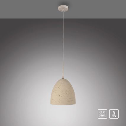 Schöner Wohnen 12540-42 - Lustr na lanku TRAVENTA 1xE27/40W/230V pr. 21 cm beton