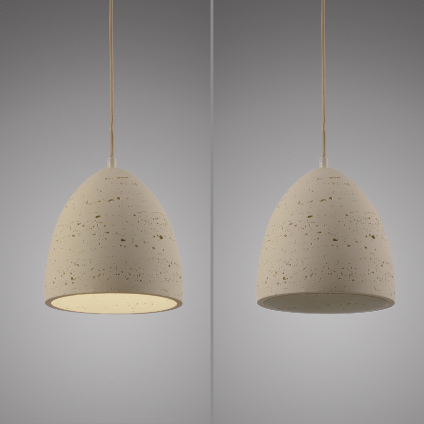 Schöner Wohnen 12540-42 - Lustr na lanku TRAVENTA 1xE27/40W/230V pr. 21 cm beton