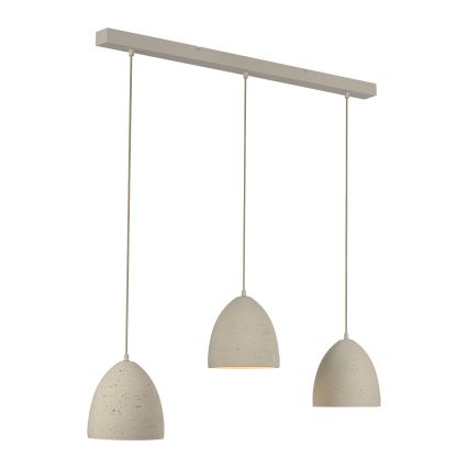 Schöner Wohnen 12541-42 - Lustr na lanku TRAVENTA 3xE27/40W/230V beton