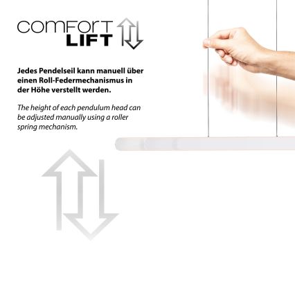 Schöner Wohnen 12577-16 - LED Stmívatelný lustr na lanku ADRIANA ROUND 2xLED/24W/230V 2700/3000/3500/4000/5000K 160 cm bílá