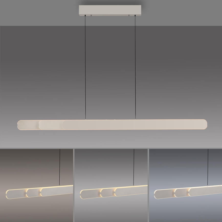 Schöner Wohnen 12577-39 - LED Stmívatelný lustr na lanku ADRIANA ROUND 2xLED/24W/230V 2700/3000/3500/4000/5000K 160 cm šedá