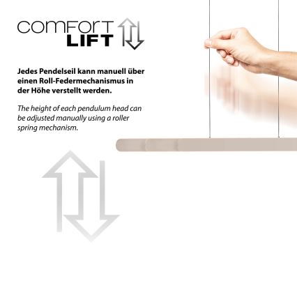 Schöner Wohnen 12577-39 - LED Stmívatelný lustr na lanku ADRIANA ROUND 2xLED/24W/230V 2700/3000/3500/4000/5000K 160 cm šedá