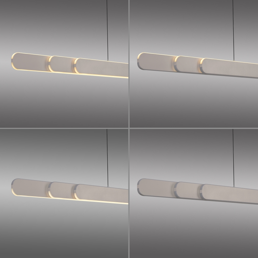 Schöner Wohnen 12577-39 - LED Stmívatelný lustr na lanku ADRIANA ROUND 2xLED/24W/230V 2700/3000/3500/4000/5000K 160 cm šedá