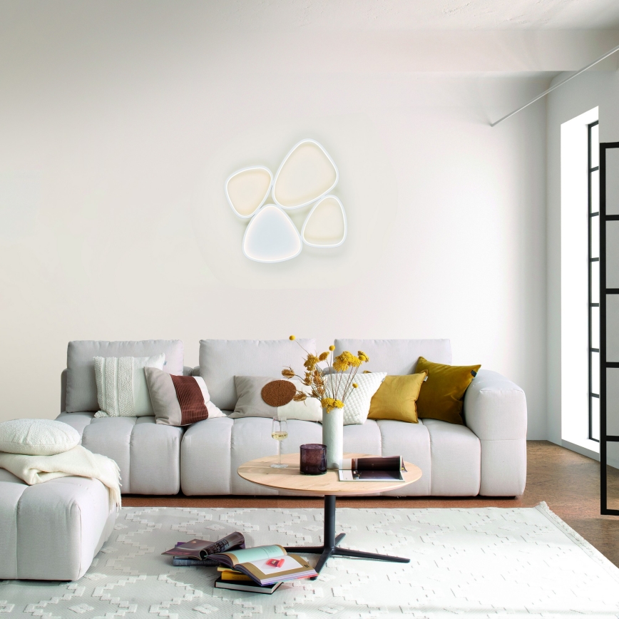 Schöner Wohnen 14038-16 - LED Stmívatelné stropní svítidlo PEBBLES LED/35,5W/230V bílá