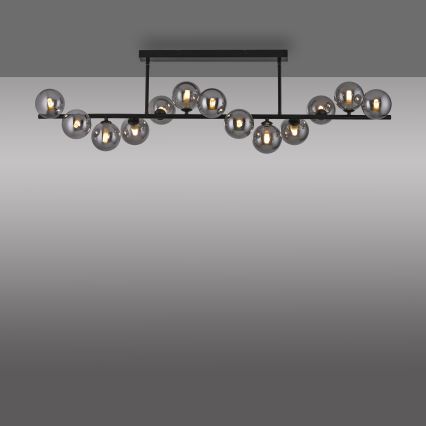 Schöner Wohnen 14505-18 - LED Lustr na tyči DUBAI 13xG9/3W/230V černá/kouřová