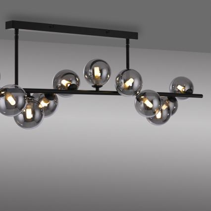 Schöner Wohnen 14505-18 - LED Lustr na tyči DUBAI 13xG9/3W/230V černá/kouřová