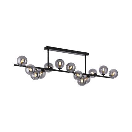 Schöner Wohnen 14505-18 - LED Lustr na tyči DUBAI 13xG9/3W/230V černá/kouřová